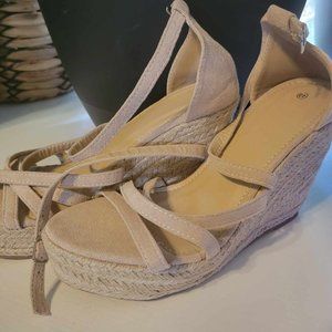 New Tan Wedge heels